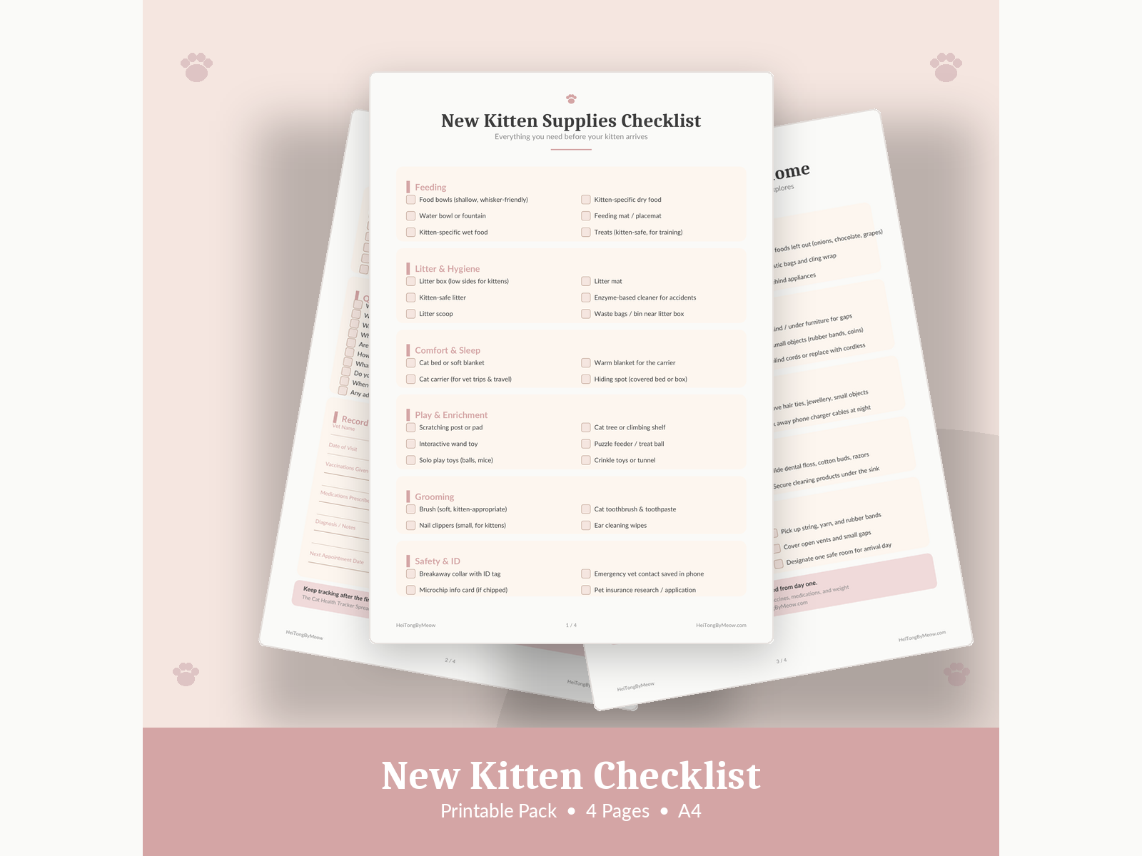 New Kitten Checklist