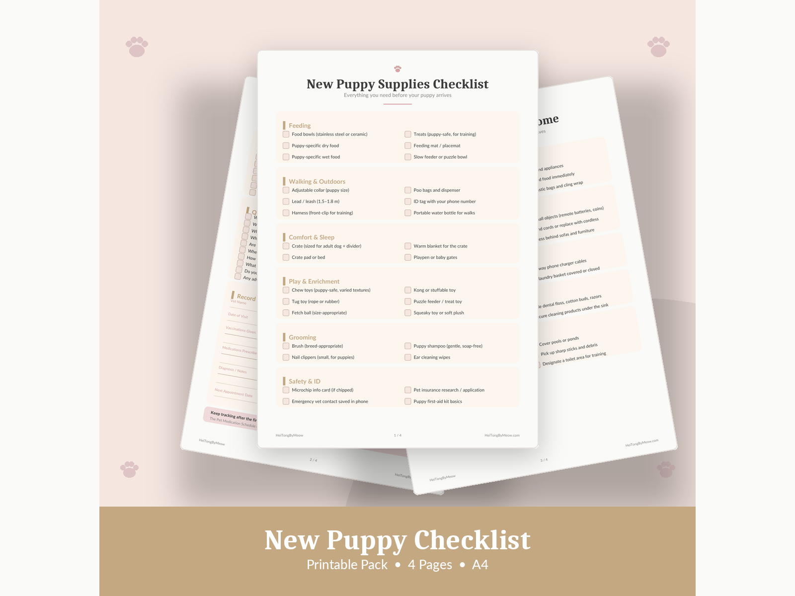 New Puppy Checklist