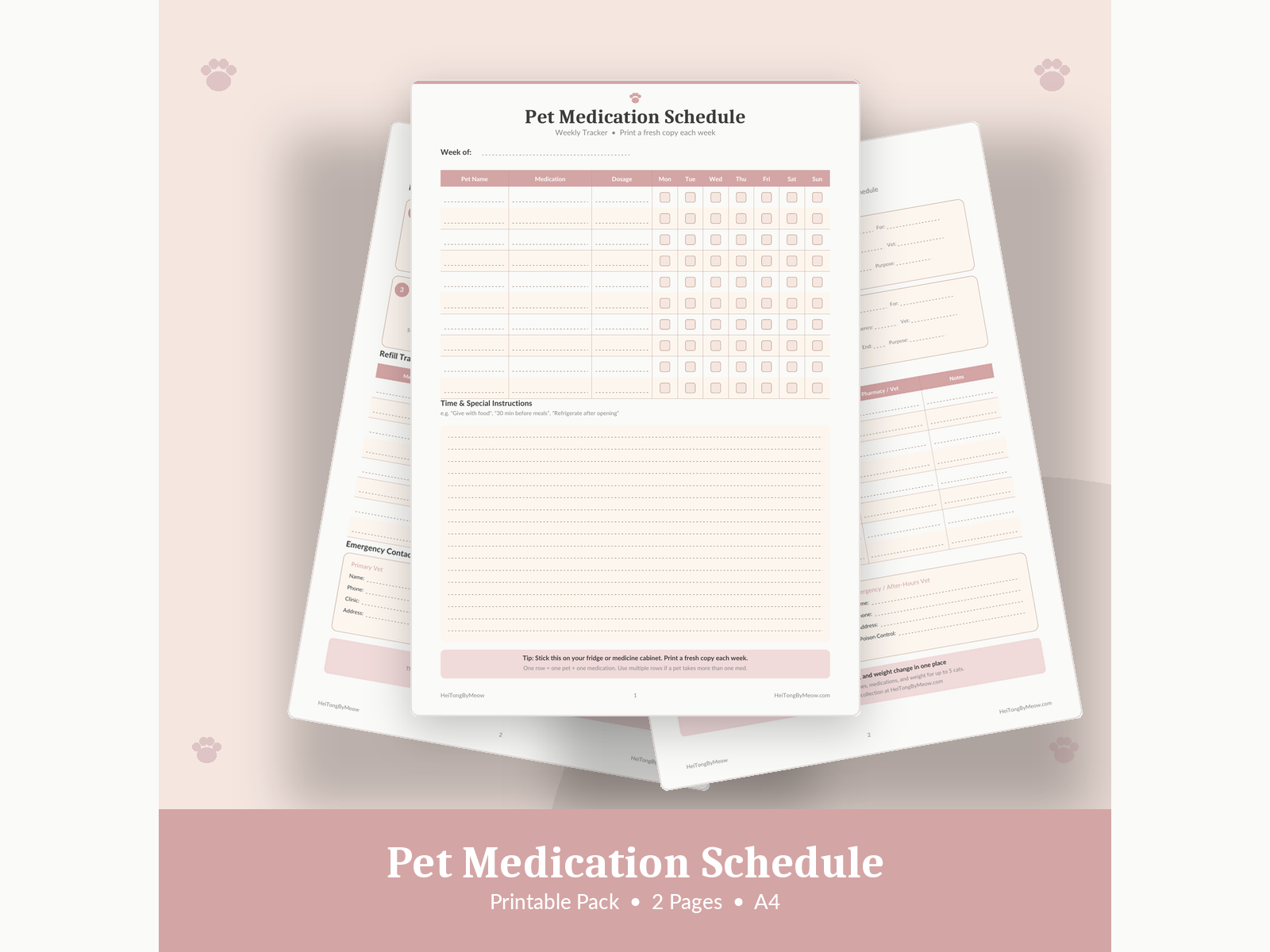 Pet Medication Schedule